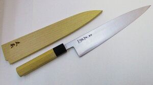 {{X a ʔ| 24Z` { KS3124 @؏t Masamoto Sohonten Wa-gyuto knife 24cm Shirogami #2 Carbon steel with kizaya