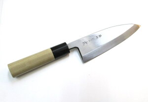 zn L on 150mm  2 Aritsugu Deba Kitchen Knife 15cm Shirogami #2 carbon steel