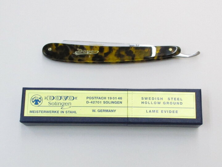 楽天市場】ドボ 西洋剃刀 レザー ドイツ製 べっこう風 セルロイド 