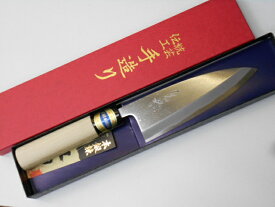 【刃物店の手砥ぎ仕上げ】 しんかい 出刃包丁 13.5センチ はがね Shinkai Deba knife 13.5cm High Carbon Steel