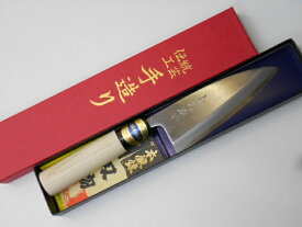 【刃物店の手砥ぎ仕上げ】 しんかい 出刃包丁 12センチ はがね Shinkai Deba knife 12cm High Carbon Steel