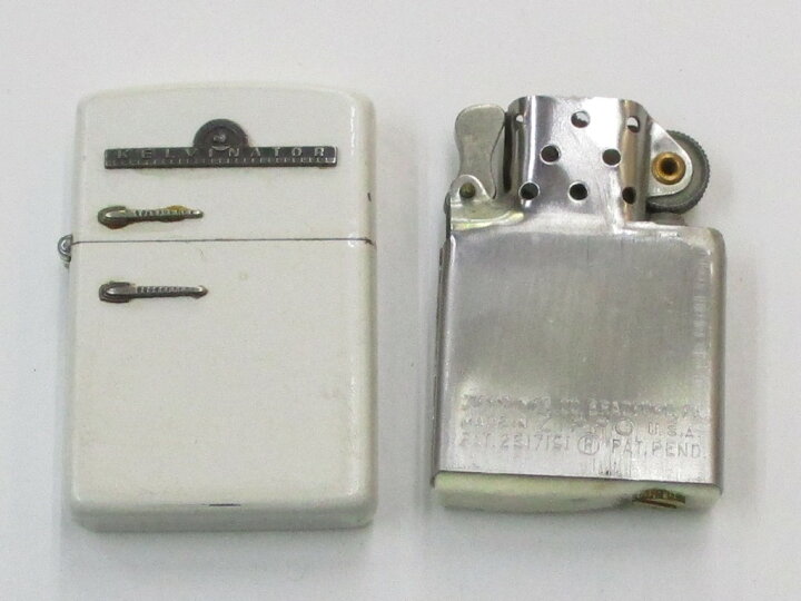 楽天市場】ビンテージZippo ホワイト冷蔵庫 ケルビネーター社 販促品 