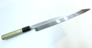 正本総本店 本焼青鋼 柳刃 刺身包丁 ミラー仕上げ 青紙一号鋼 300mm 鏡面仕上げ 1尺 HA0430 正本 (MT-23) Masamoto Sohontenオリジナル木鞘付き