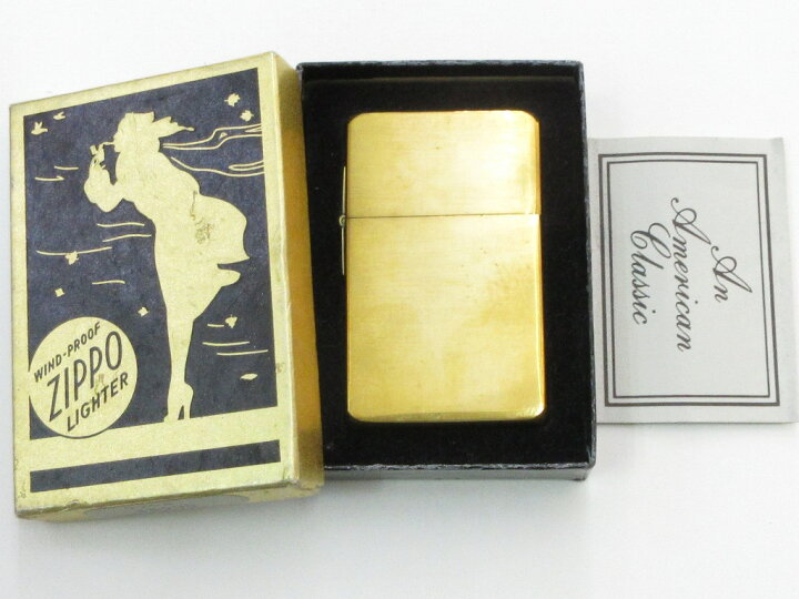 楽天市場】ヌーボ ーZippo ポリッシュブラス 無地 変色あり 1992 