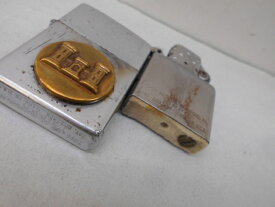 ビンテージZippo 5バレル バッチ張り 裏面に凹みあり 1951-1953年製 (中古) (AU-169)VG 箱なし