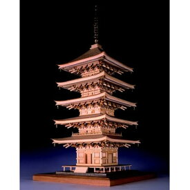 【送料無料!!】ウッディジョー　木製建築模型　1/75　瑠璃光寺　五重塔　レーザーカット加工