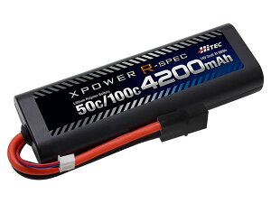 HiTEC XPOWER R-SPEC Li-Po 7.4V 4200mAh 50C/100C ^~^CvRlN^[ R/Cpobe[ XPR4200-RT-B