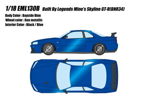 �y���������z�@EIDOLON 1/18 BUILT BY LEGENDS �}�C���Y �X�J�C���C�� GT-R(BNR34) �x�C�T�C�h�u���[ �����i�~�j�J�[ EML130B