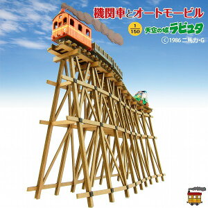 さんけい MK07-12 みにちゅあーとキット ジブリシリーズ 天空の城ラピュタ 1/150 機関車とオートモービル ペーパークラフトキット