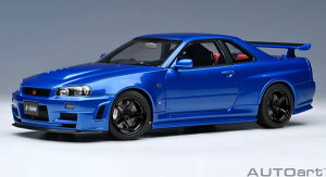 �y���������z�@AUTOart 1/18 �j�X�� R34 GT-R Z-tune �x�C�T�C�h�u���[ �����i�~�j�J�[ 77462