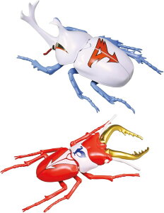 フジミ模型 自由研究シリーズ No.257 タツノコヒーロー編 カブトムシ ガッチャマン仕様 / クワガタムシ ポリマー仕様 色分け済プラモデル