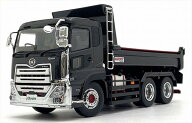 京商オリジナル 1/43 UD TRUCKS QUON KYOKUTOダンプ(ブラックメタリック/レッドフレーム) 完成品ダイキャ…