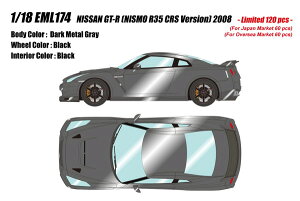 �y���������z�@EIDOLON 1/18 NISSAN GT-R (NISMO R35 CRS Version) 2008 �_�[�N���^���O���[ �����i�~�j�J�[ EML174