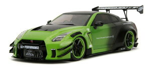 JADA TOYS 1/18 PINK SLIPS�V���[�Y �j�b�T�� GT-R (R35) Liberty Walk �O���[��/�u���b�N �����i�_�C�L���X�g�~�j�J�[ JADA35724