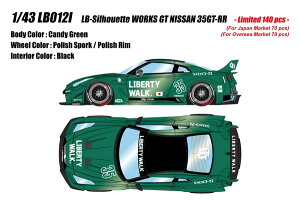 �y9�������\��z�@�y���������z�@EIDOLON 1/43 LB-�V���G�b�g���[�N�X GT 35GT-RR �L�����f�B�O���[�� �����i�~�j�J�[ LB012I