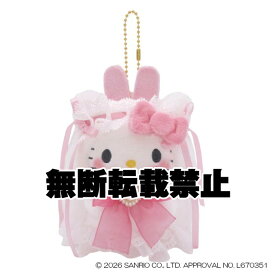 8月発売予定　サンリオキャラクターズ ロリータおばけ ハローキティ MC ホワイト ぬいぐるみマスコット 高さ約13cm 229557-26