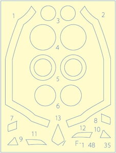 �v���b�c 1/48 F-35B ���C�g�j���OII�p�}�X�L���O�V�[�g MS48-1