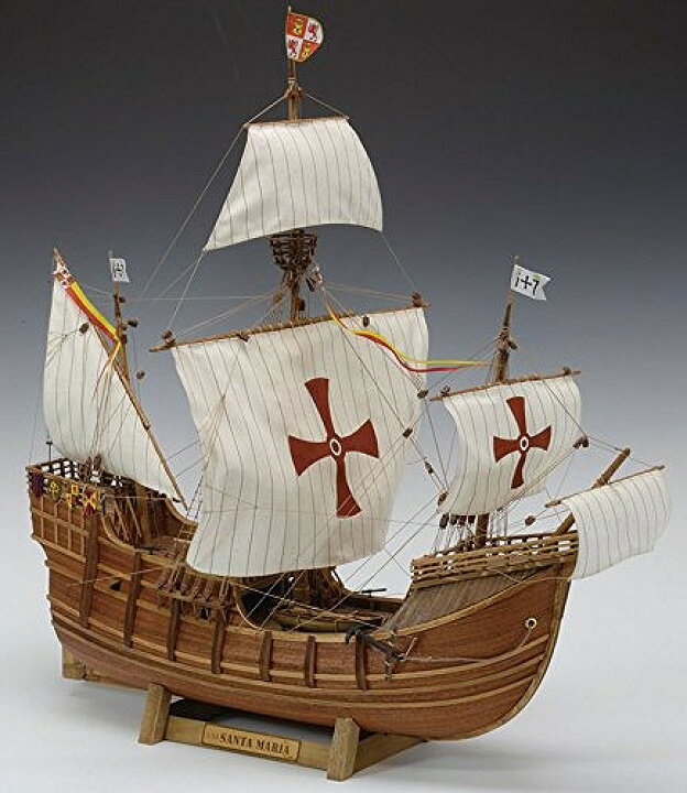 楽天市場】【送料無料】 木製帆船模型 1/50 サンタマリア : トイ 
