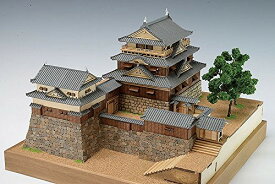 【送料無料】　木製建築模型　1/150　松山城