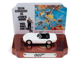 JOHNNY LIGHTNING 1/64 1967 トヨタ 2000GT ホワイト ジェームズ ボンド ボンドカー "007は2度死ぬ" 完成品ダイキャストミニカー ティンジオラマセット JLSP305