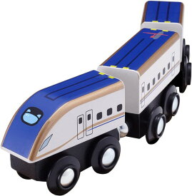 moku TRAIN　E7系新幹線かがやき 3両セット　木製玩具 木製おもちゃ 木製レール