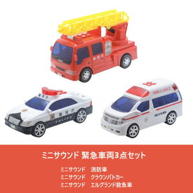 ミニサウンド 緊急車両3点セット　消防車 & パトカー 救急車