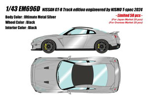 �y���������z�@EIDOLON 1/43 NISSAN GT-R Track edition engineered by NISMO T-spec 2024 �A���e�B���C�g���^���V���o�[ �����i�~�j�J�[ EM696D