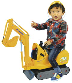 足こぎ乗用玩具　電動アクション　マイクロショベル　コマツPC01　イエロー【大型ラッピング対象】