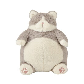 抱き枕 ねこ肯定感 はちわれのかつお Mサイズ　全長約26cm　ぽっちゃり猫の抱き枕　ねこぬいぐるみ　ギフト　ふかふか触感　猫好き　猫雑貨