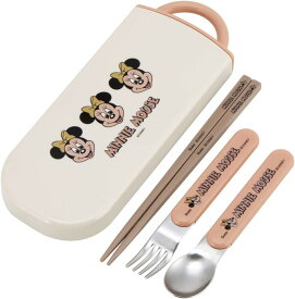 ディズニー ミニーマウス レトロ トリオセット 子供用 抗菌 箸 スプーン フォーク 日本製