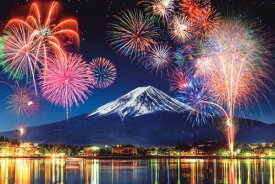 6月上旬発売予定　ジグソーパズル 1000ピース 日本風景 河口湖畔 富士と花火-山梨 50x75cm 11-613s