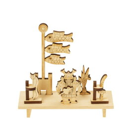 木のおもちゃ　MOCCO　木のホビーキット　端午の節句　KT-132　日本製　季節の行事シリーズ　対象年齢6歳から　自由研究　工作