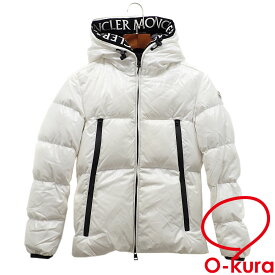 【中古】 モンクレール ダウンジャケット メンズ 長袖 ジップアップ ナイロン ホワイト ブラック サイズ0 F20911A51B0068950 古着 アパレル アウター 洋服