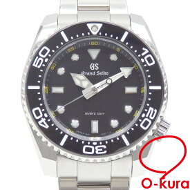【中古】 グランドセイコー 腕時計 スポーツコレクション メンズ クォーツ SS SBGX335 電池式 ブラック文字盤 黒 ダイバーズウオッチ