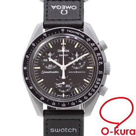 【中古】 オメガ × スウォッチ 腕時計 ミッショントゥザムーン メンズ クォーツ バイオセラミック ナイロンベルト SO33M100 電池式 クロノグラフ