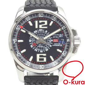 【中古】 ショパール 腕時計 ミッレミリア GT XL GMT メンズ オートマ SS ラバー 16/8514-3001 自動巻き ブラック 黒