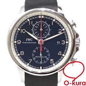 【中古】 IWC 腕時計 ポルトギーゼヨットクラブ メンズ オートマ SS ラバーベルト IW.390210 自動巻き クロノグラフ