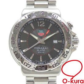 【中古】 タグ・ホイヤー 腕時計 フォーミュラ1 アラーム メンズ クォーツ SS WAC111A.BA0850 電池式 ブラック文字版 黒