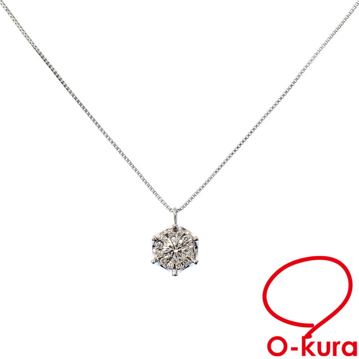 楽天市場】【中古】 ダイヤモンド ネックレス レディース K18WG 0.30ct  