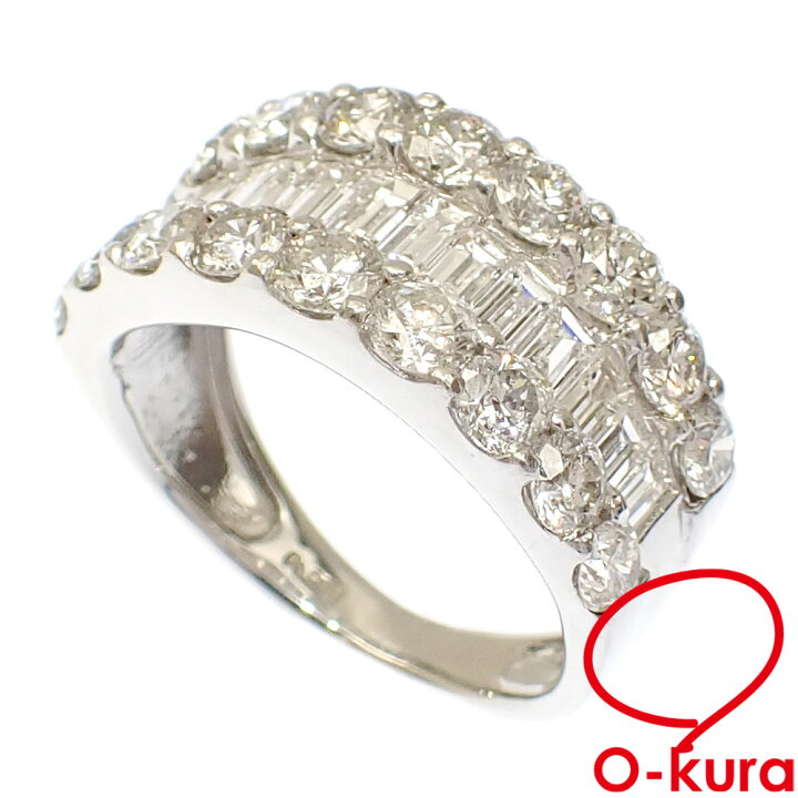 楽天市場】【中古】 ダイヤモンド リング レディース Pt900 9号 3.00ct 