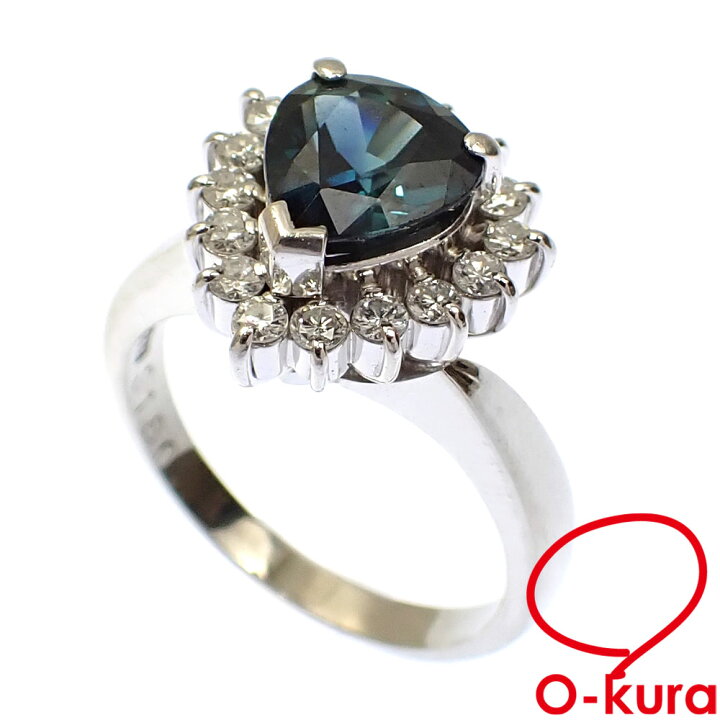 楽天市場】【中古】 サファイア ダイヤモンド リング レディース Pt900 