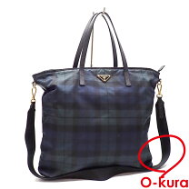 楽天市場】prada ナイロン チェック トートの通販 