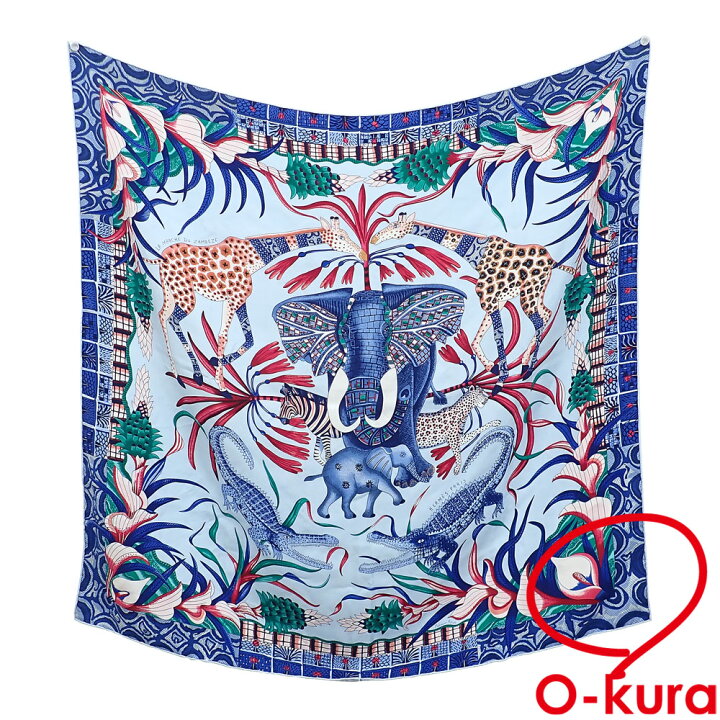 楽天市場】【中古】 エルメス スカーフ カレ 90 レディース シルク 