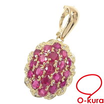 楽天市場】中古 18金（種類（宝石）ルビー）（ペンダントトップ  
