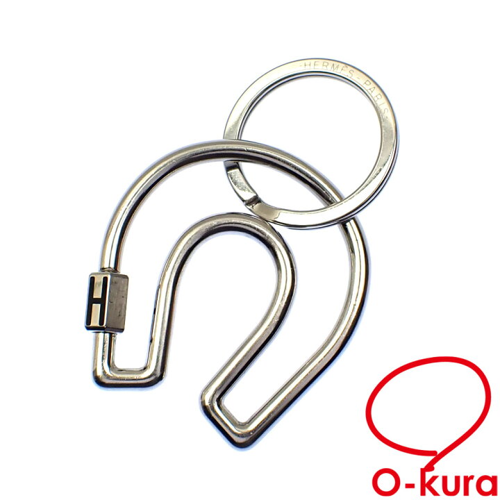 楽天市場】【中古】 エルメス キーホルダー シルバー ブラック SS  