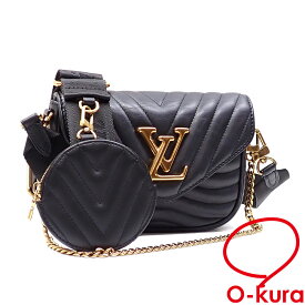 【中古】 ルイ・ヴィトン ショルダーバッグ ニューウェーブ ミュルティ・ポシェット レディース M56461 ノワール 肩掛け 斜め掛け チェーンショルダー ハンド