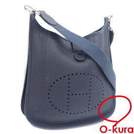 【中古】 エルメス エブリン PM ショルダーバッグ レディース ブルーニュイ 紺色 トゴ □F刻印 2002年頃製 HERMES 肩掛け 斜め掛け