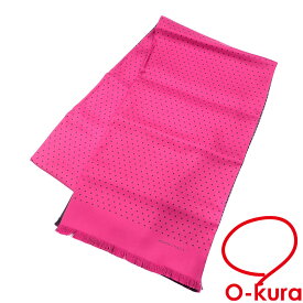 【中古】 エルメス スカーフ ダブルフェイス レディース パープル系 シルク ドット柄 水玉柄 古着 アパレル