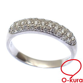 【中古】 ポンテヴェキオ ダイヤモンド リング レディース K18WG 10.5号 0.40ct 3.3g 指輪 750 18金 ホワイトゴールド ピッコリーニ ラテ