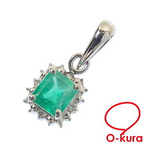 楽天市場】エメラルド（種類（宝石）ダイヤモンド）（ペンダントトップ 